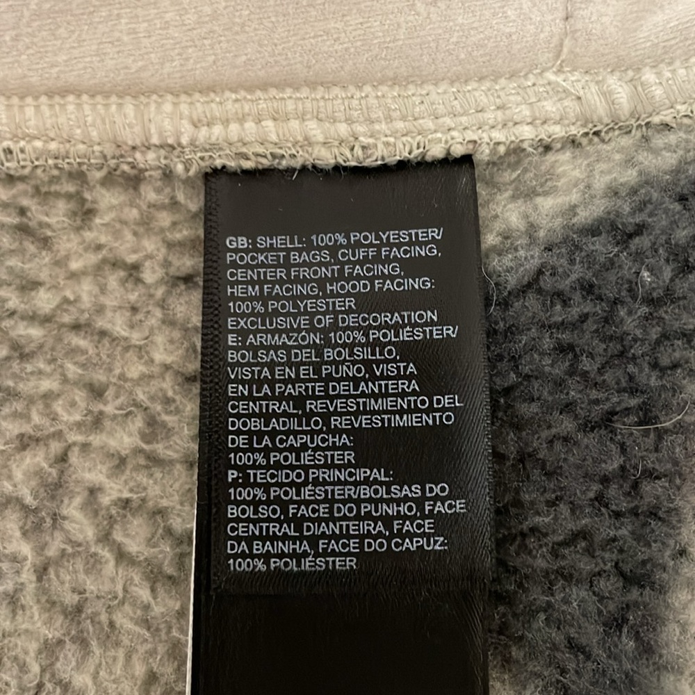 North Face Crescent Wrap Fleece Jacket Toggle Button Peyote Beige Aztec Sweater - Picture 9 of 14